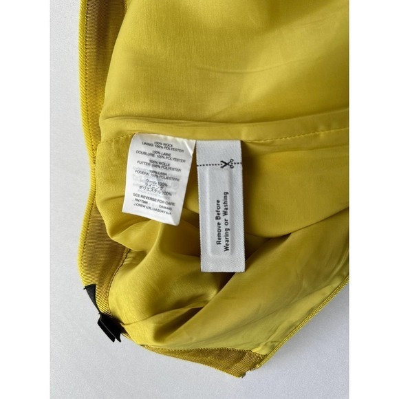 J. Crew Yellow Wool Mini Skirt, Size 6 - Picture 2 of 9